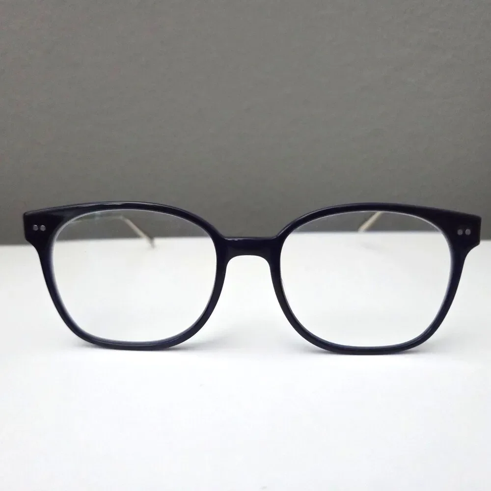 Warby Parker Tilden 3355 Eyeglasses Navy Blue Gold Frame 54-18-140 Case